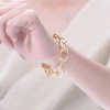 14K Gold-Plated Chain Bracelet with Cubic Zirconia, combining classic gold elegance with sparkling stones for a refined and stylish accessory. - 2 of 3