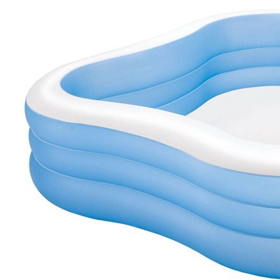 Blue and White Vinyl Square Family Pool