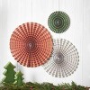 tag Festive Stripe Paper Fan Decor S/3 - 2 of 2