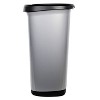 Hefty Select 12.7gal Lock Waste Step Trash Can Silver - image 4 of 4