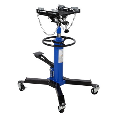 Acekool 1100 LBS Hydraulic Jack with Adjustable Lifting Range of 33.8'' to 72.8'', Durable Steel Frame, Lockable Swivel Casters,Blue