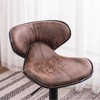 ORRD Masaccio Weathered Barstool Set of 2, Adjustable Height Swivel Bar Stools with Chrome Base & Footrest，Brown - 4 of 4