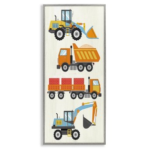 Stupell Industries Playful Construction Vehicles, 13" x 30" - 1 of 4