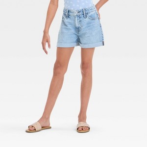 Girls' High Rise Jean Shorts - art class™ - 1 of 3