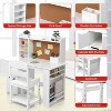 homfan Study Desk and Chair Set,  - Features Bookshelf, Bulletin Board, and Cabinets - 2 of 4