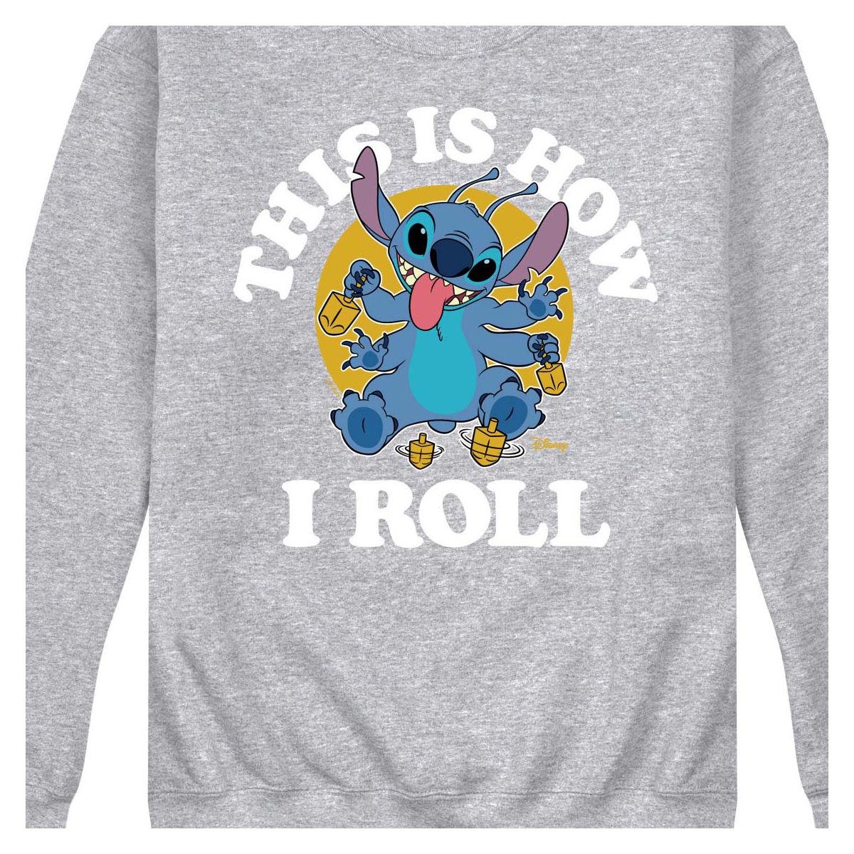 Men's - Lilo & Stitch - Hanukkah This Is How I Roll Graphic Fleece Sweatshirt - thumbnail 2
