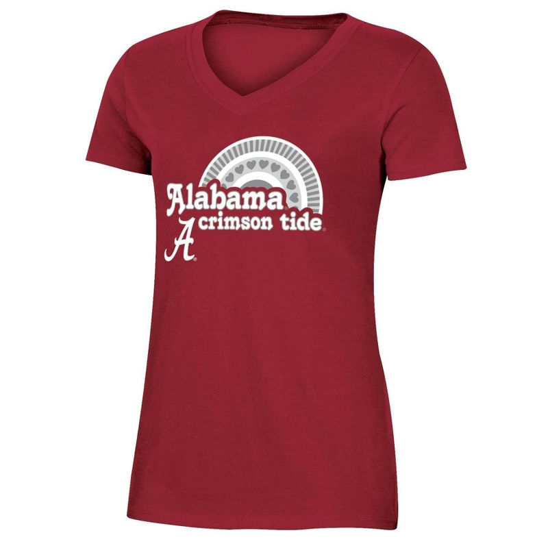 NCAA Alabama Crimson Tide Girls&#39; V-Neck T-Shirt, 1 of 4