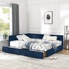 Full Size Storage Upholstered Tufted Bed Frame, Sofa Bed Frame with Comfortable Backrest and Armrests - 4 of 4