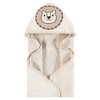 Hudson Baby Cotton Animal Face Hooded Towel, Neutral Safari, One Size - 3 of 4