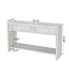 Sapphtopaz 55.12" Farmhouse Console Table with 2 Storage Drawers Retro Entryway Table with Open Shelf Wood TV Stands for Living Room, Entryway - 3 of 4