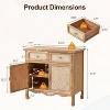 Heynemo Storage Cabinet with Drawers and Doors, Kitchen Sideboard Cabinet, Accent Buffet Server Cabinet, Wood Cabinet Organizer - 2 of 4