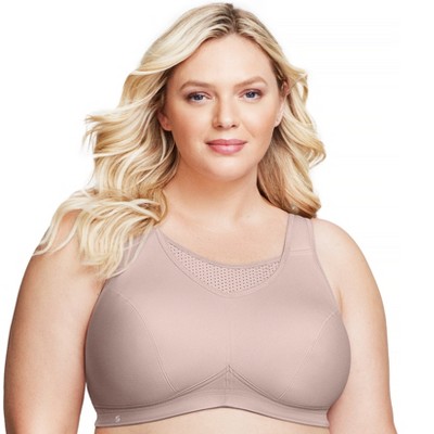 Glamorise Womens No-bounce Camisole Sports Wirefree Bra 1066 Parfait Pink  36j : Target