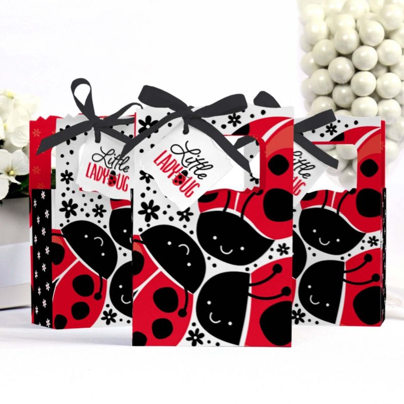 Big Dot of Happiness Happy Little Ladybug - Baby Shower or Birthday Party Favor Boxes - Set of 12, 3 of 6