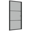 vidaXL Interior Door 40.4"x79.3" Black Matt Glass and Aluminum - 2 of 4
