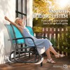 3-Person Outdoor Patio Glider Bench, Porch Glider Swing with 3 Seats, Breathable Mesh Fabric, Metal Frame - 4 of 4