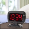 Equity Digital 1.8-In. Red-LED Adjustable-Tilt Alarm Clock with Dimmer Switch and Battery Backup, 30016 in Black - 2 of 4