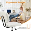 GlasFlength Adjustable Seating Sets with Armless, Small low back Office Chair Design, for more Small Spaces, White, 24.21"*24.21"*34.25" - 4 of 4