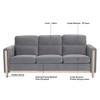 79.5" 3-Seater Sofa, Modern Upholstered Sofa With Side Pocket Solid Wood Frame For Living Room - 2 of 4