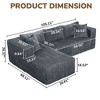 Kumasinova 105" L-Shaped Modular Sofa, Spring-Free Foam Sofa – Kid & Pet Friendly, Eco-Friendly, Modern Couch for Living Room (Right Chaise) - 4 of 4