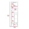 Gulches Cabinet with 2 Interior Shelves, 8 Uncovered Liquor Wine Shelves and 4 Steel Light Legs,Easy to Assemble - 3 of 4