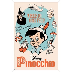 Trends International Disney Pinocchio: 85th - Wishes Do Come True Framed Wall Poster Prints - 1 of 4