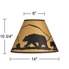 Springcrest Mountain Scene Brown Paper Medium Empire Lamp Shade 6" Top x 14" Bottom x 10" Slant x 10.75" High (Spider) Replacement - 4 of 4