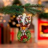 Kurt Adler Noble Gems Glass Ornament for Christmas Tree, Traditional Deer with Wreath - 2 of 2