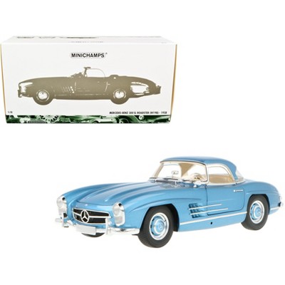 1958 Mercedes-benz 300 Sl Roadster (w198) Blue Metallic 1/18 Diecast ...