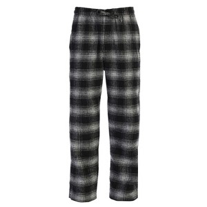 Gioberti Men's Yarn-Dye Brushed Flannel Pajama Pants, Elastic Waist - 1 of 2