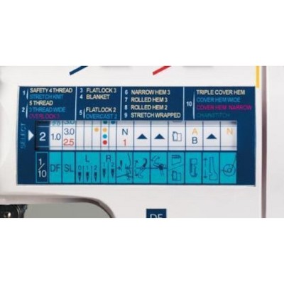 Elna 745 White Industrial Overlock Serger Machine