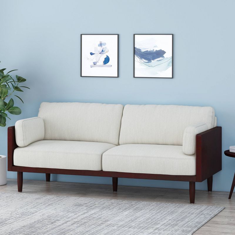 Sofia Mid-Century Modern Upholstered 3 Seater Sofa - Christopher Knight Home, 3 of 12