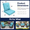 Buenhomino Outdoor Seat Cushion Set 25 x 22 x 4 Inch,Waterproof & Fade Resistant Outdoor Chair Cushions,Deep Seat Cushion with Removable Cover - 4 of 4
