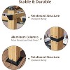 Retractable Aluminum Pergola – 10x10/10x13 Ft Wood-Grain Design, Adjustable Sunshade & Rust-Proof Frame for Patio/Backyard/Garden - 3 of 4