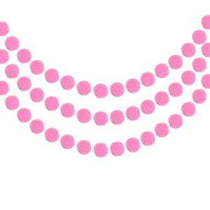 Unique Bargains Party Decoration 24 Felt Balls Hanging Garland 3 Pcs - 1 of 4