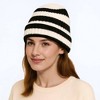 Anna-Kaci Unisex Striped Knit Beanie Hat Cuffed Warm Winter Cap - 2 of 3
