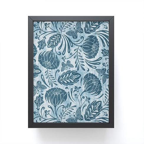 Heather Dutton Arabella Washed Indigo Framed Mini Art Print 4" (H) x 3" (W) x 1" (D) - Society6 - image 1 of 3