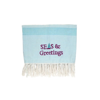 Beachcombers 60"x55" Cotton Seas & Greetings Throw Blanket