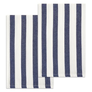 Unique Bargains Cotton Absorbent Striped Kitchen Towel 24 x 16 Inch - 1 of 4