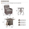 Gymojoy 5/7PCS Outdoor Swivel Chair 6-inch Thick Cushion with Fire Pit Table Patio Furniture Set - 2 of 4