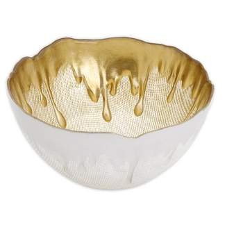Classic Touch 6"D Gold Dipped Dessert Bowl