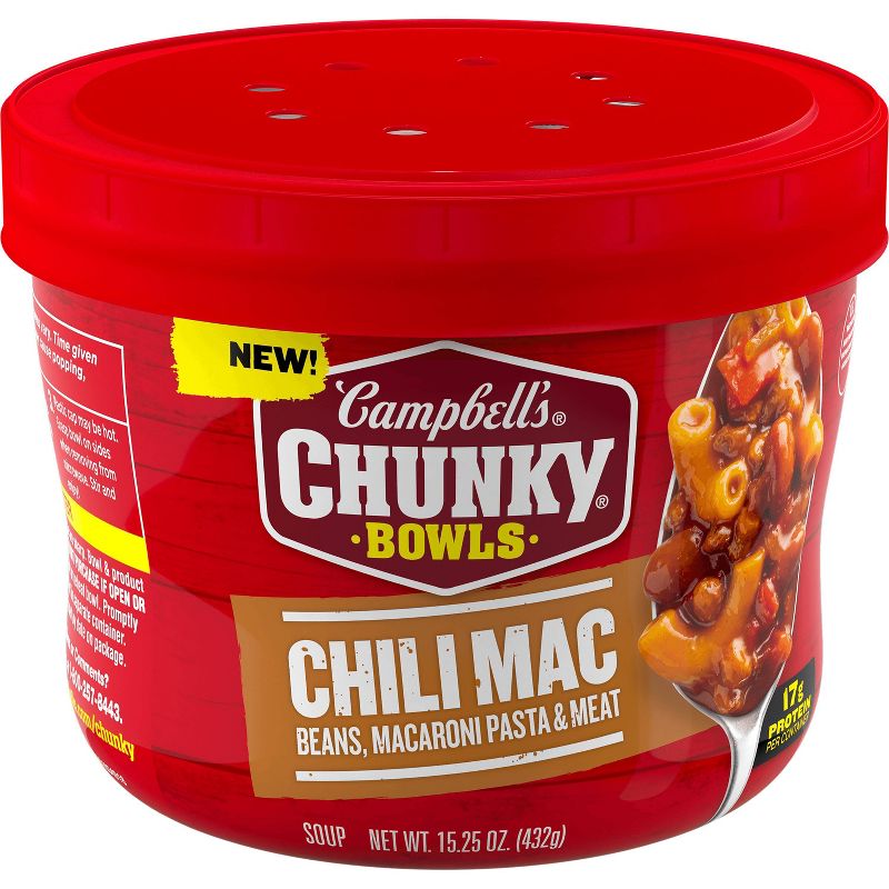 Campbell&#39;s Chunky Soup Chili Mac  Microwavable Bowl - 15.25oz, 1 of 15