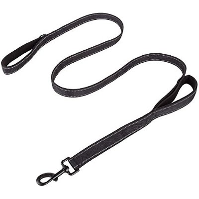 PETMAKER Dual Handled Dog Leash-6¡¯ Leash with 2 Padded Grip Handles for Control, Reflective Visibility Stitching-for Training, Walking, & Running
