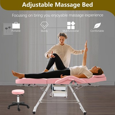 Vynxaria Multi-Purpose Massage Salon Tattoo Chair with Hydraulic Stool & Adjustable Features