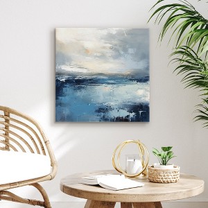 Americanflat 24x24 Canvas Wall Art Featuring Blue, Grey and Neutral Tones - Gallery Wrap - Landscape Wall Art - 1 of 4