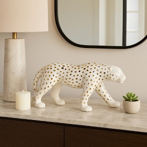 Decorative Leopard Sculpture for Home Decor - Contemporary Figurine for Bathroom, Office, Bedroom, or Shelf Decor - 1 of 4