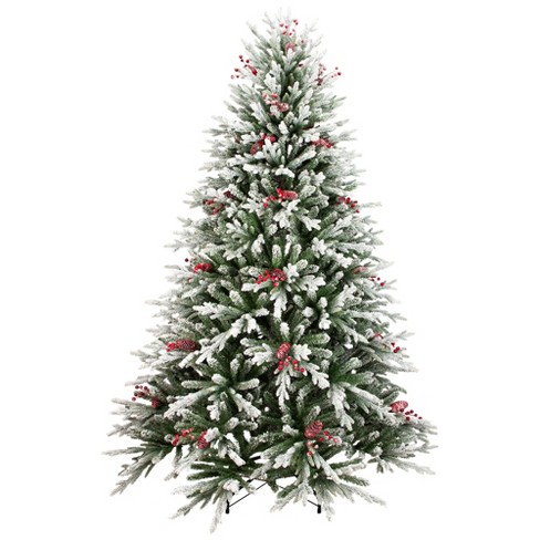 Northlight Real Touch™️ Flocked Grove Fir Full Artificial Christmas Tree - 6.5' -Unlit - image 1 of 4