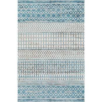 Mark & Day West Terre Haute Washable Woven Indoor Area Rugs Ice Blue