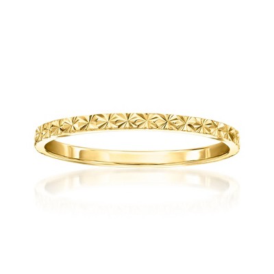 RS Pure by Ross-Simons Italian 14kt Yellow Gold Diamond-Cut Ring