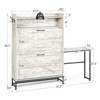 ALEXOUN Shoe Cabinet with 2 Flip Drawers & Bench – Farmhouse Modern Entryway Organizer,for Hallway,Apartment, Freestanding Easy Assembly Shoe Storage - 3 of 4