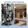 Organizer System with Towers and Hanging, Wood Closet Tower Storage for Walk In Closets, Wall Mounted Wardrobe Organizer Kit System, Bedroom - 4 of 4
